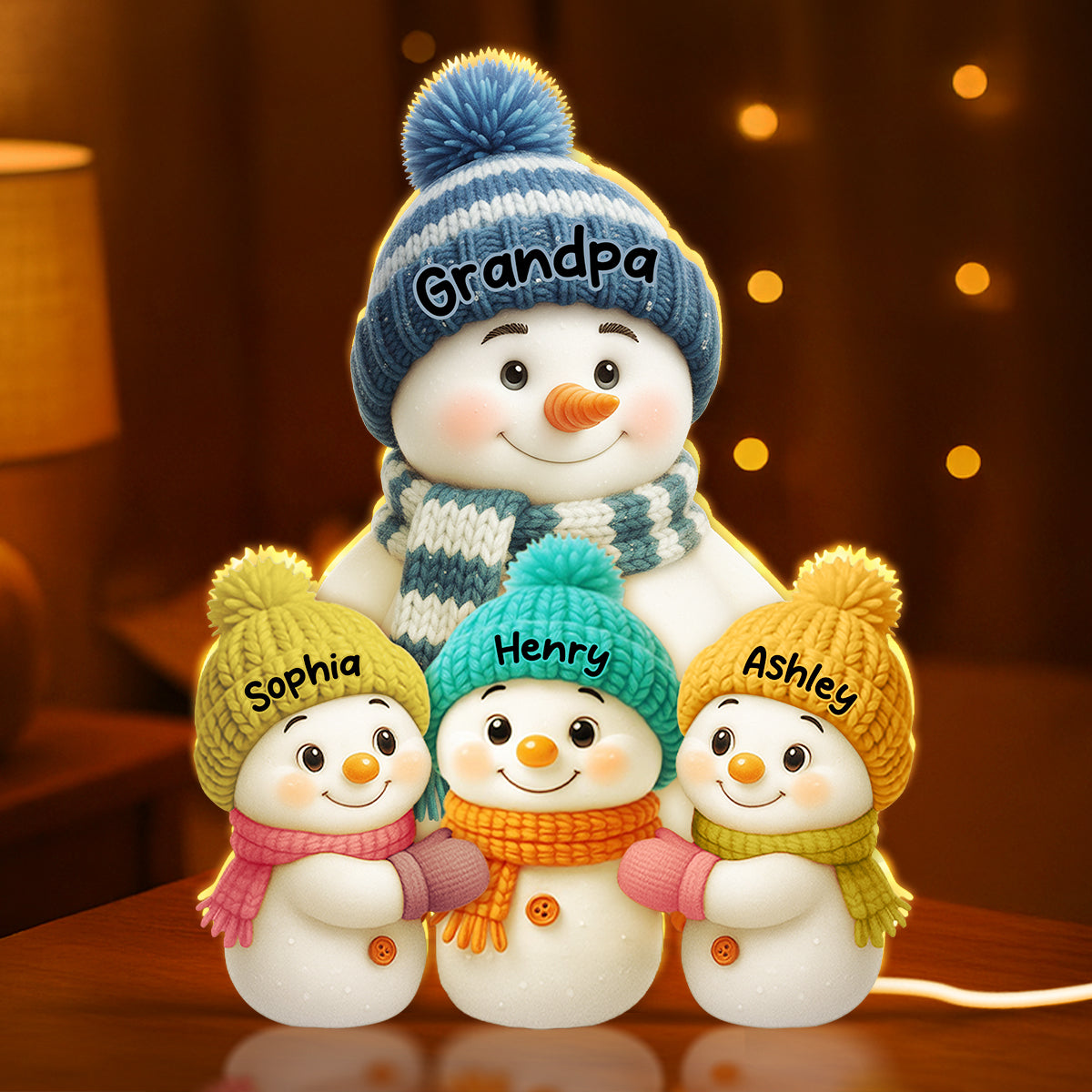 Personalized Snowman Light Box for Grandparents – A Magical Christmas Keepsake