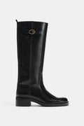 Elara Equestrian Knee-High  Buckle Boots