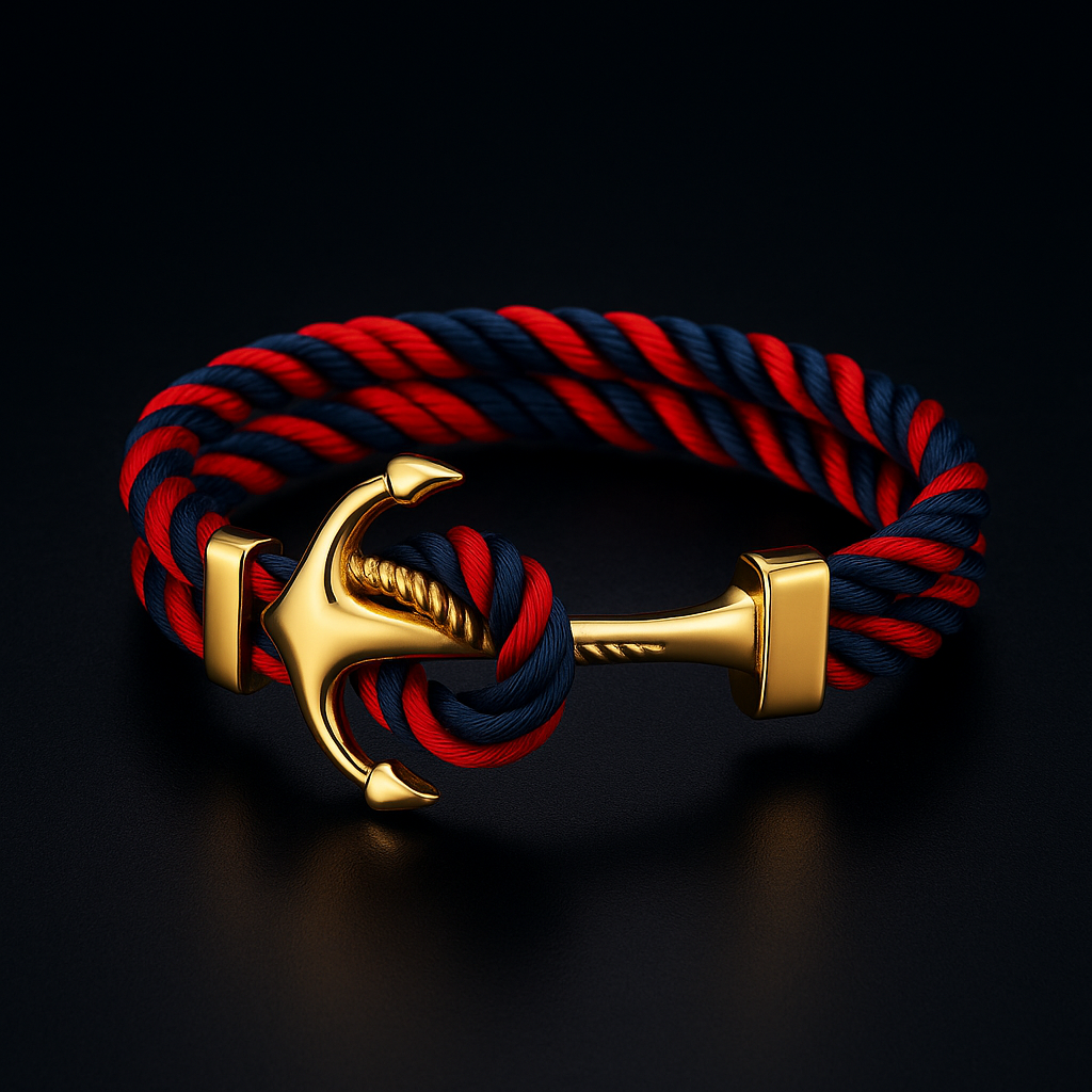 Anchor-Clasp Rope Bracelet