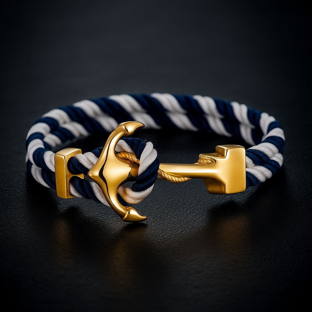 Anchor-Clasp Rope Bracelet