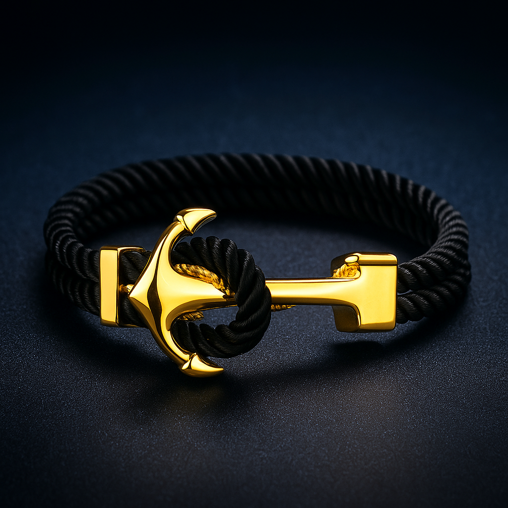 Anchor-Clasp Rope Bracelet