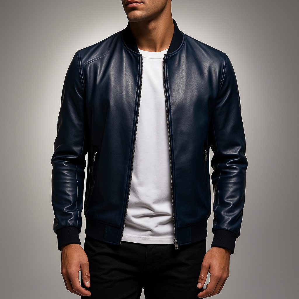- The Belmont Luxe Leather Jacket