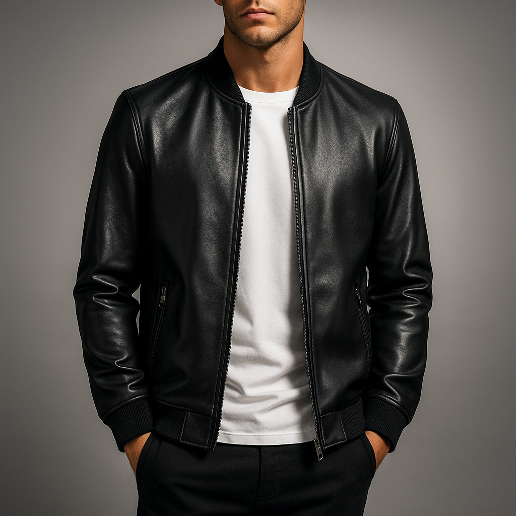 - The Belmont Luxe Leather Jacket