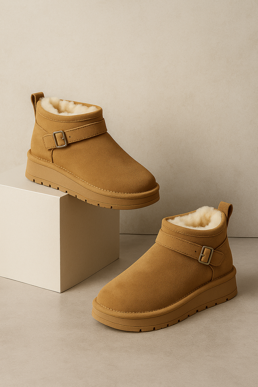 Women’s Fur-Lined Snow Boots – Warm, Chic Winter Footwear with Non-Slip Sole