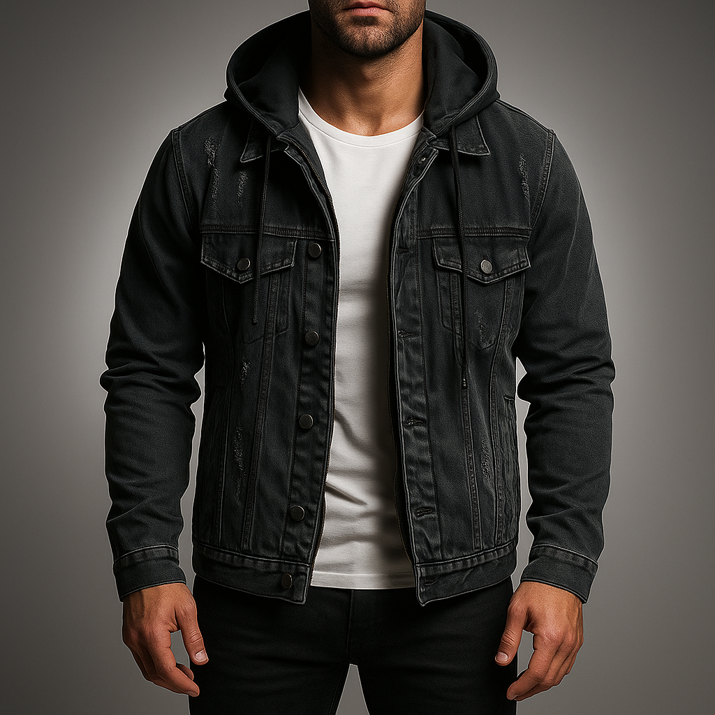 Hooded Denim Trucker Jacket