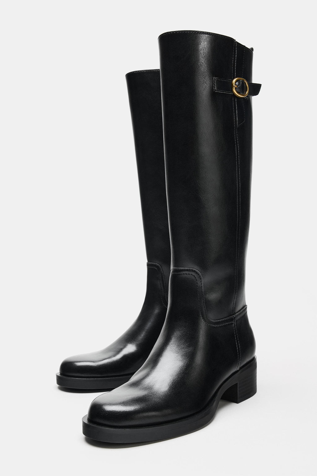 Elara Equestrian Knee-High  Buckle Boots