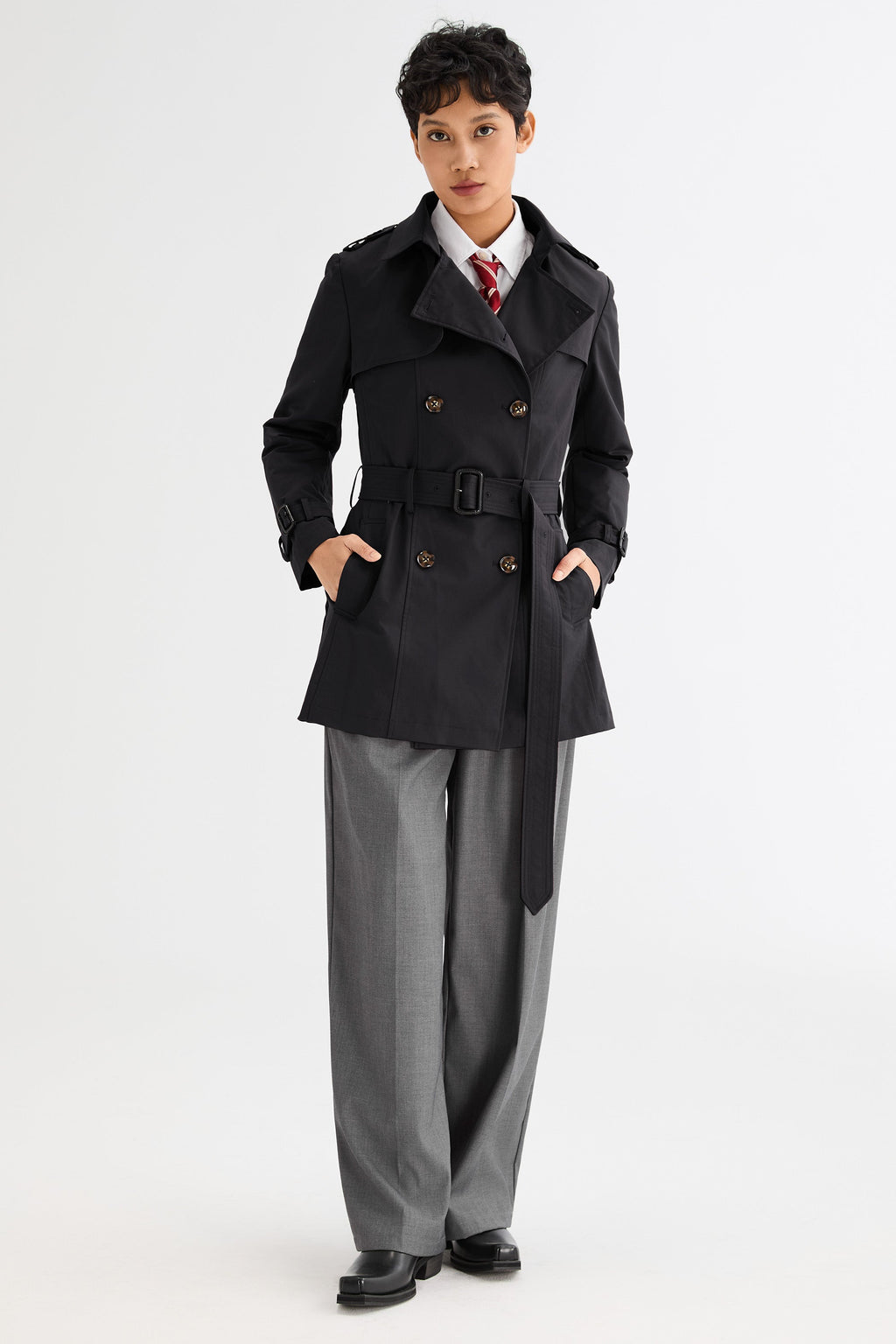 - Hudson Tailored Trench – Short & Sleek