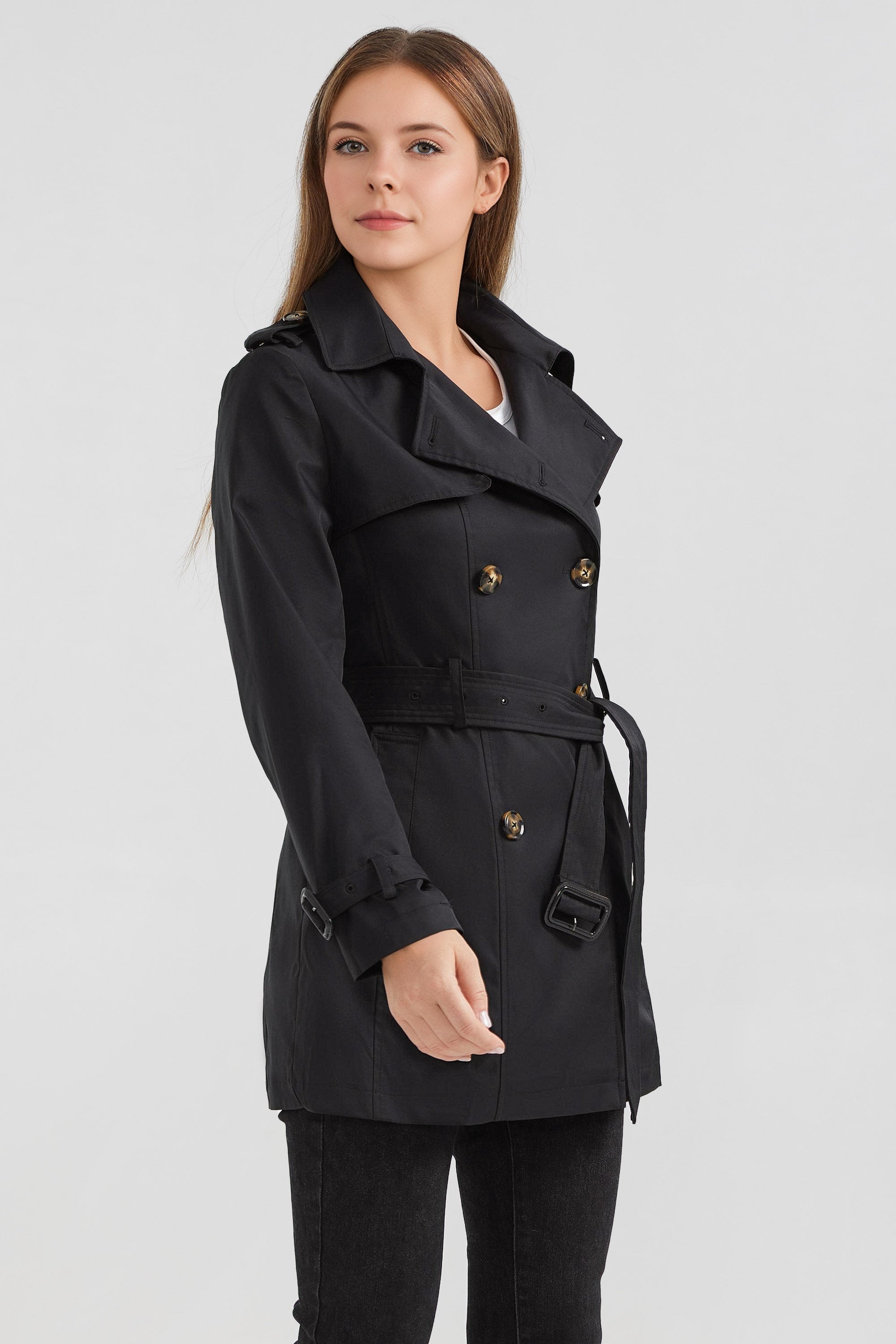 - Hudson Tailored Trench – Short & Sleek