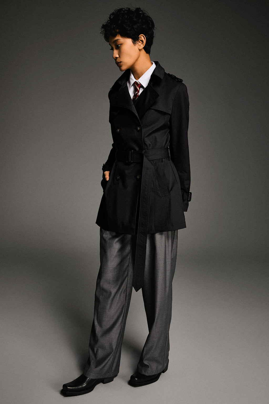 - Hudson Tailored Trench – Short & Sleek