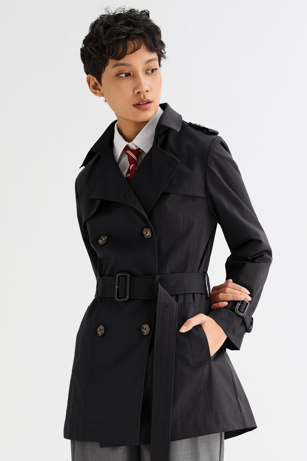 - Hudson Tailored Trench – Short & Sleek