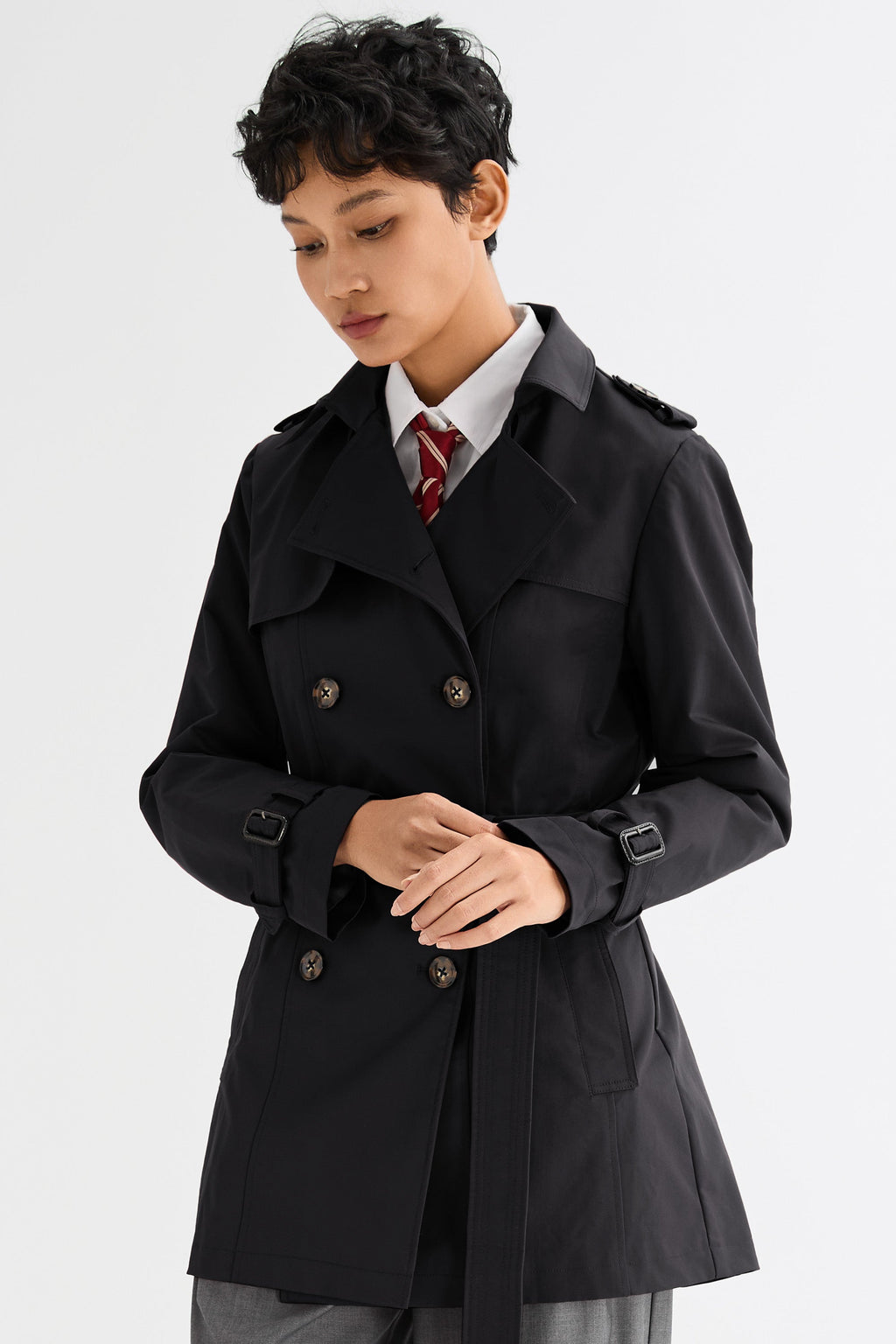 - Hudson Tailored Trench – Short & Sleek