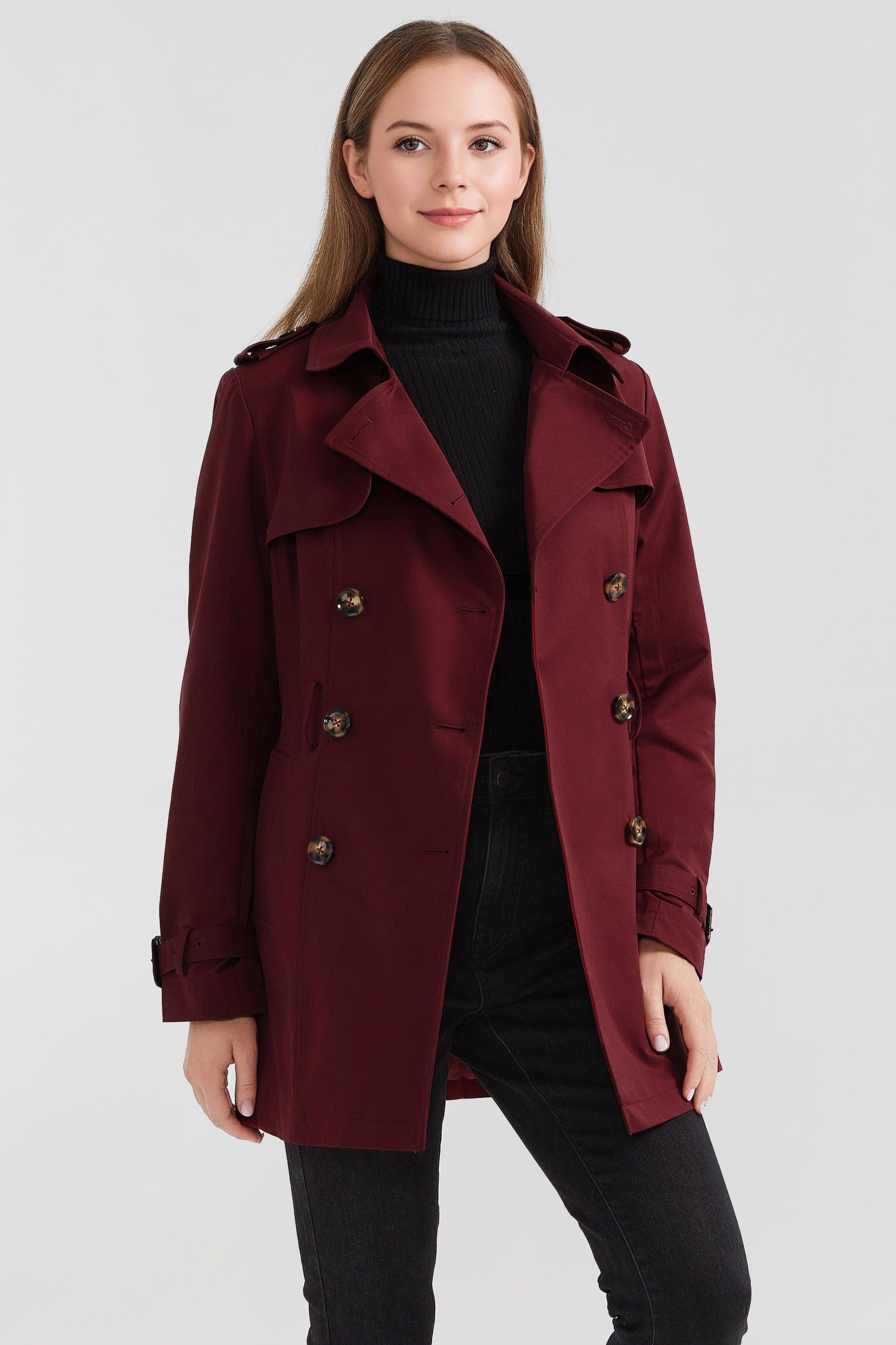 - Hudson Tailored Trench – Short & Sleek