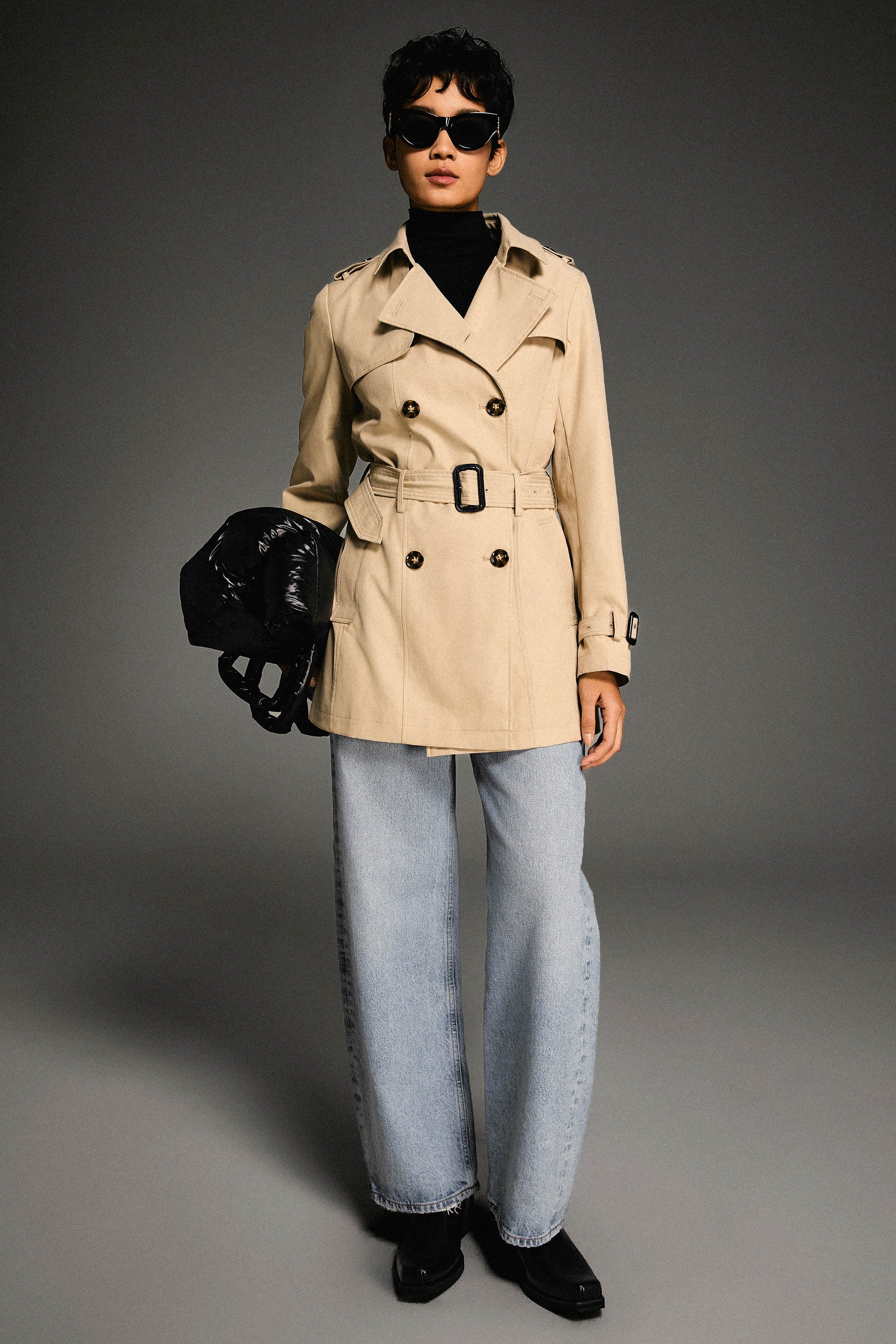 - Hudson Tailored Trench – Short & Sleek