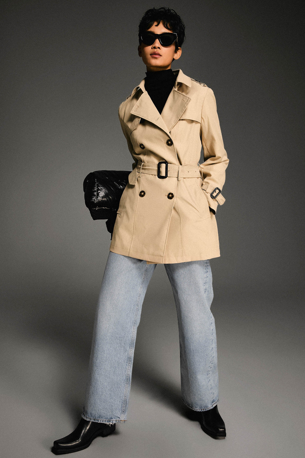 - Hudson Tailored Trench – Short & Sleek