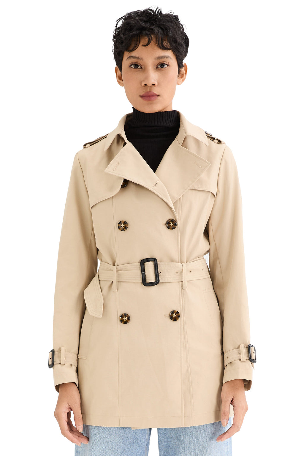 - Hudson Tailored Trench – Short & Sleek