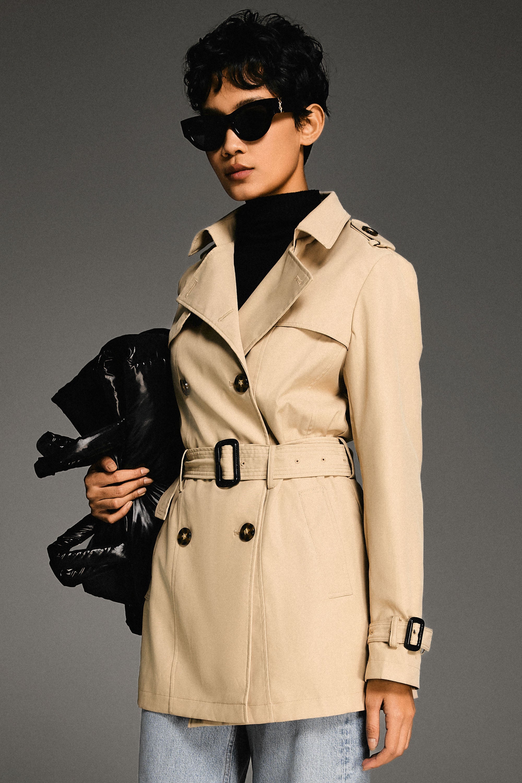 - Hudson Tailored Trench – Short & Sleek