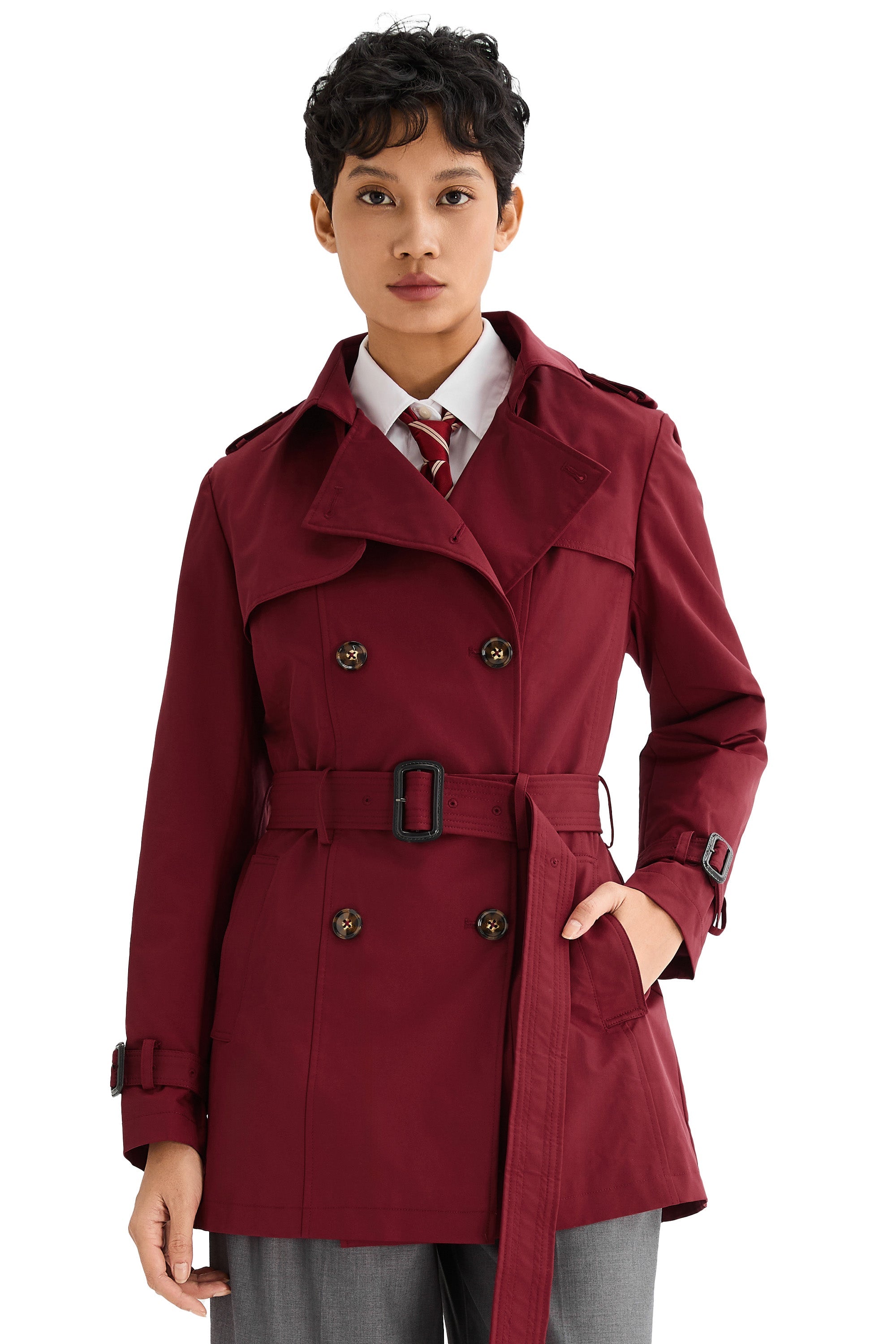 - Hudson Tailored Trench – Short & Sleek