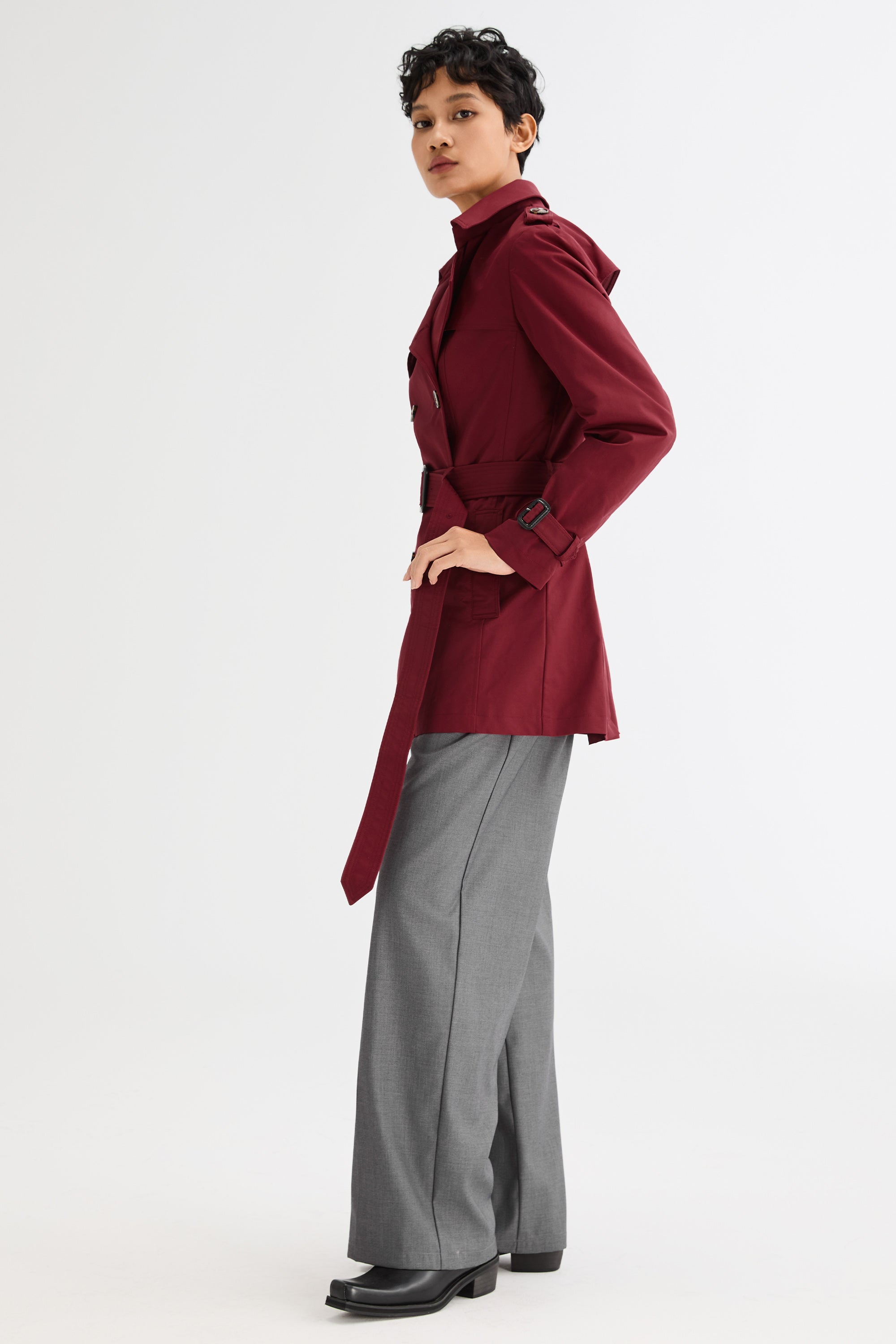 - Hudson Tailored Trench – Short & Sleek