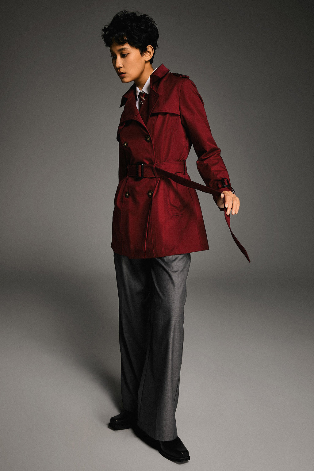 - Hudson Tailored Trench – Short & Sleek