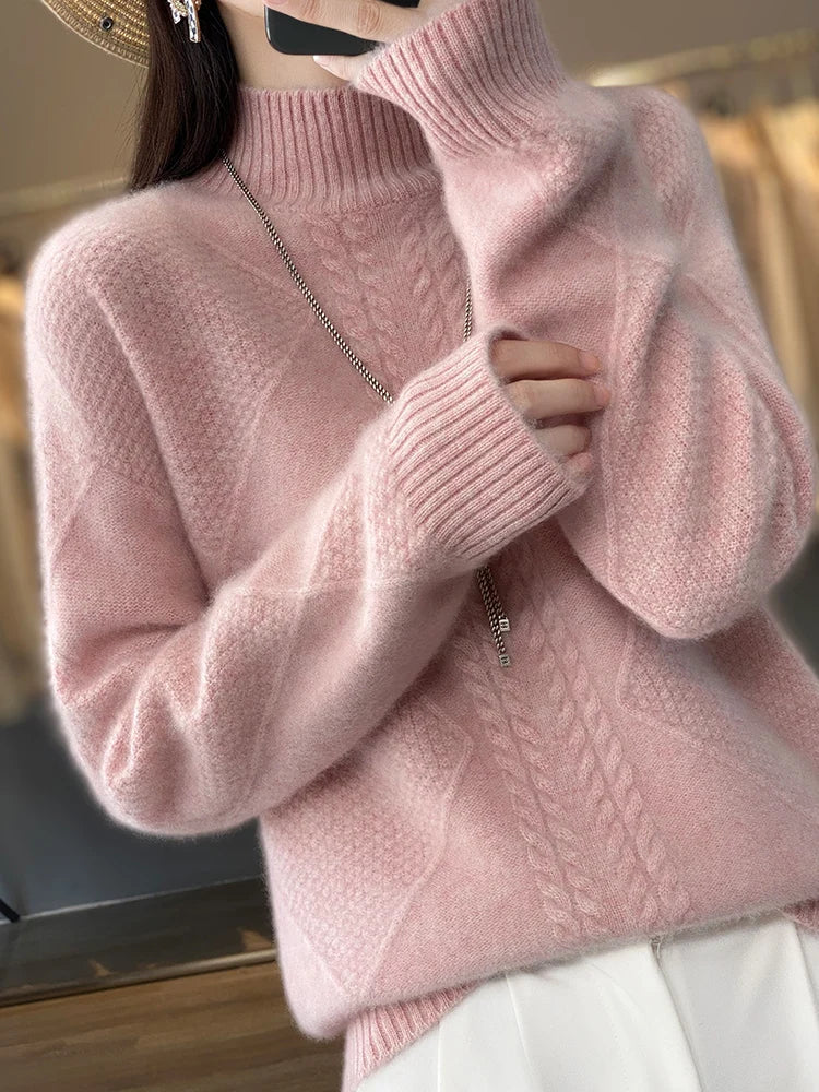 Oversized Cashmere-Blend Turtleneck Sweater