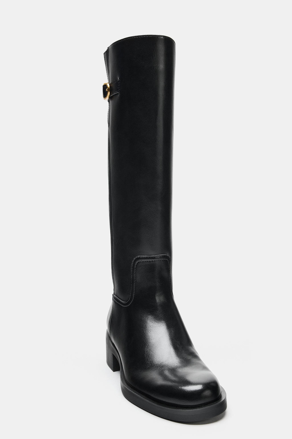 Elara Equestrian Knee-High  Buckle Boots