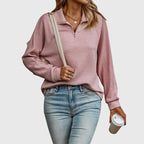- CozyCollar Textured Knit Top