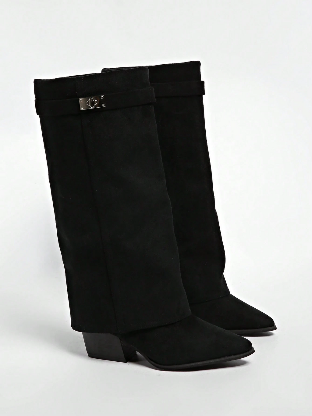 Women’s Buckle Thigh-High Boots