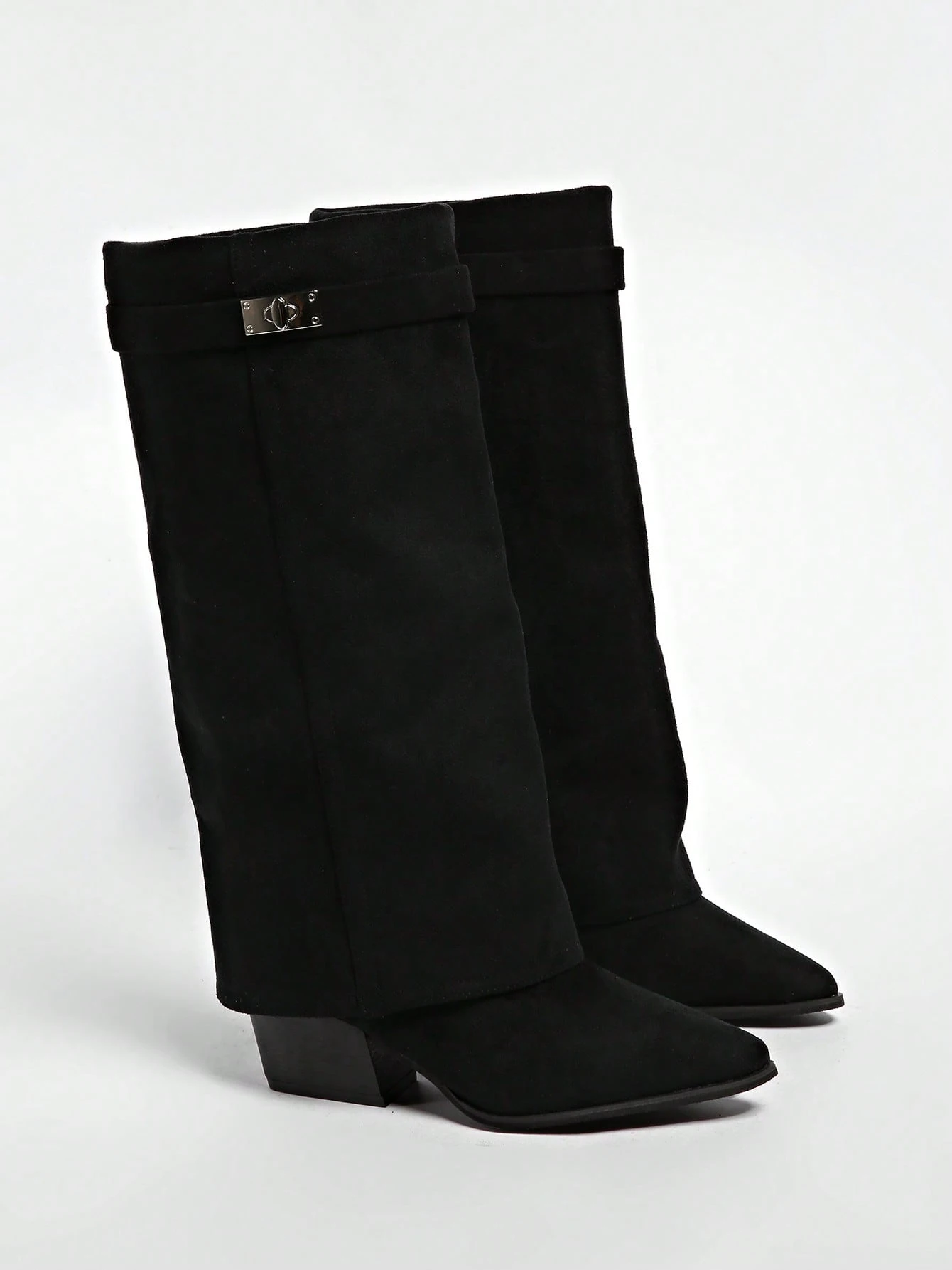 Women’s Buckle Thigh-High Boots
