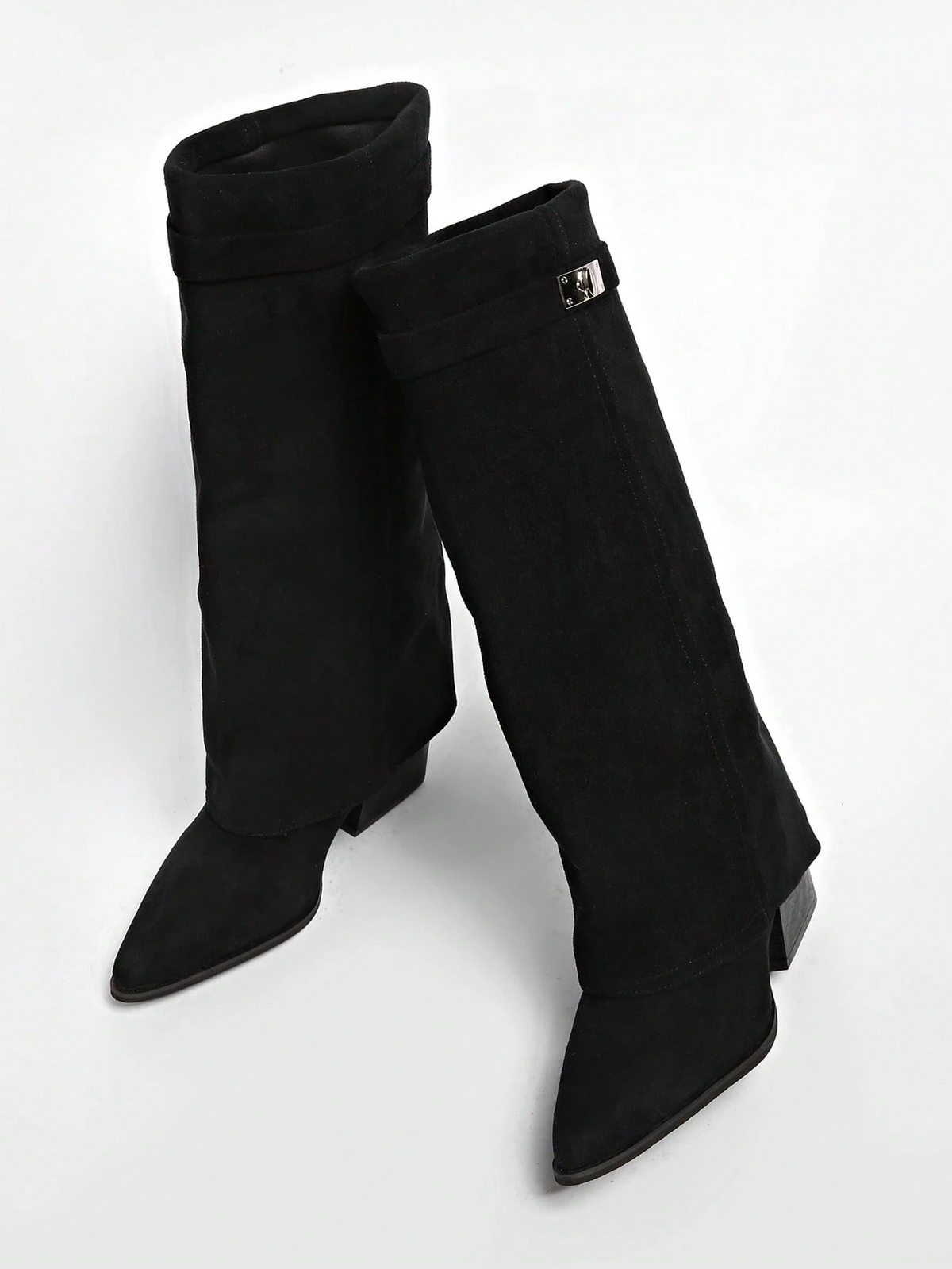 Women’s Buckle Thigh-High Boots