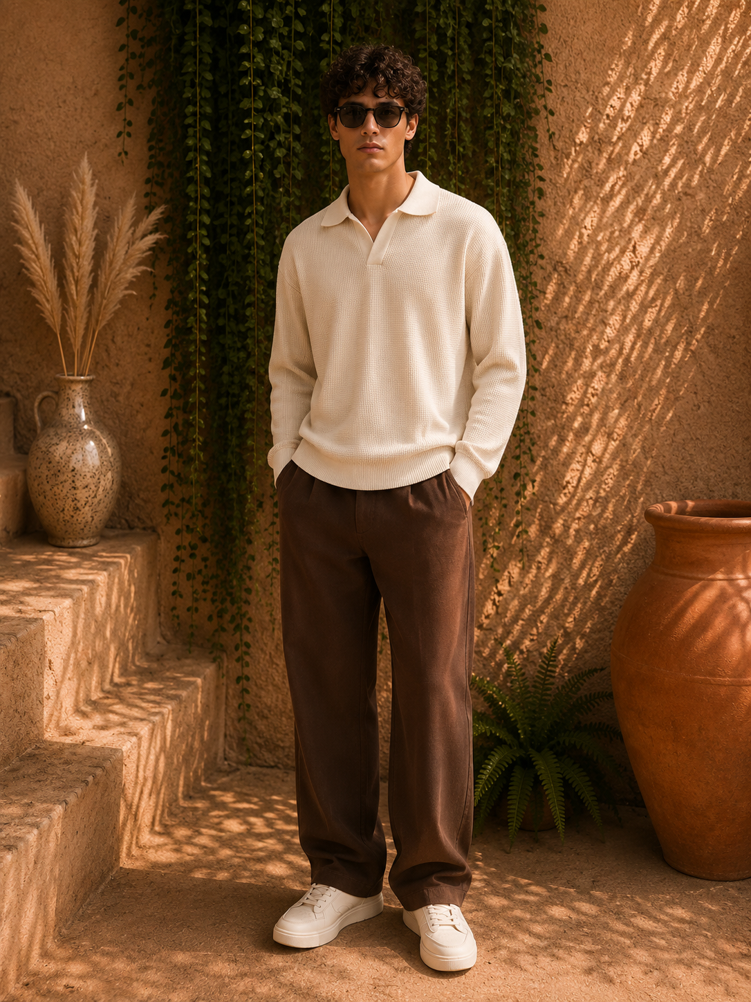 - Belmont Textured Knit Polo
