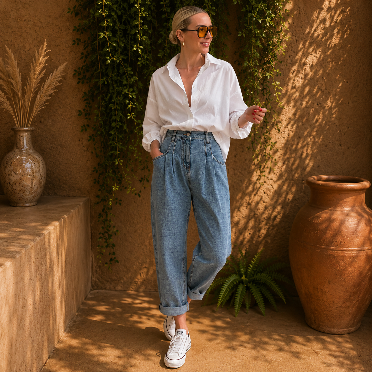 - Manhattan Straight-Leg Jeans