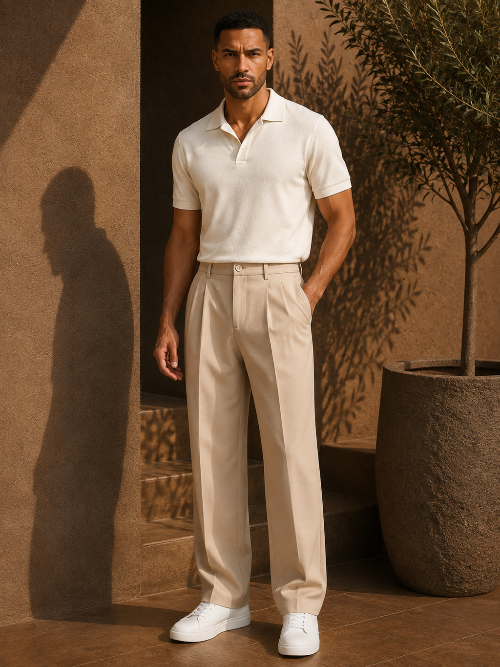 - Tailored Straight Leg Trousers