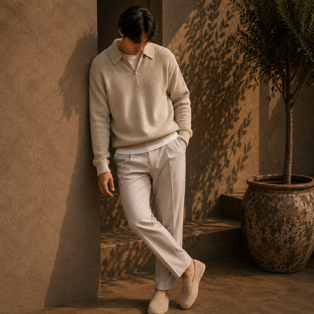 - Windsor Quarter-Zip Knit