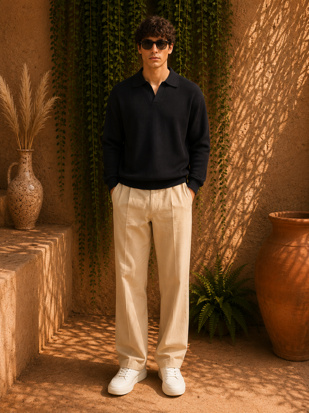 - Belmont Textured Knit Polo