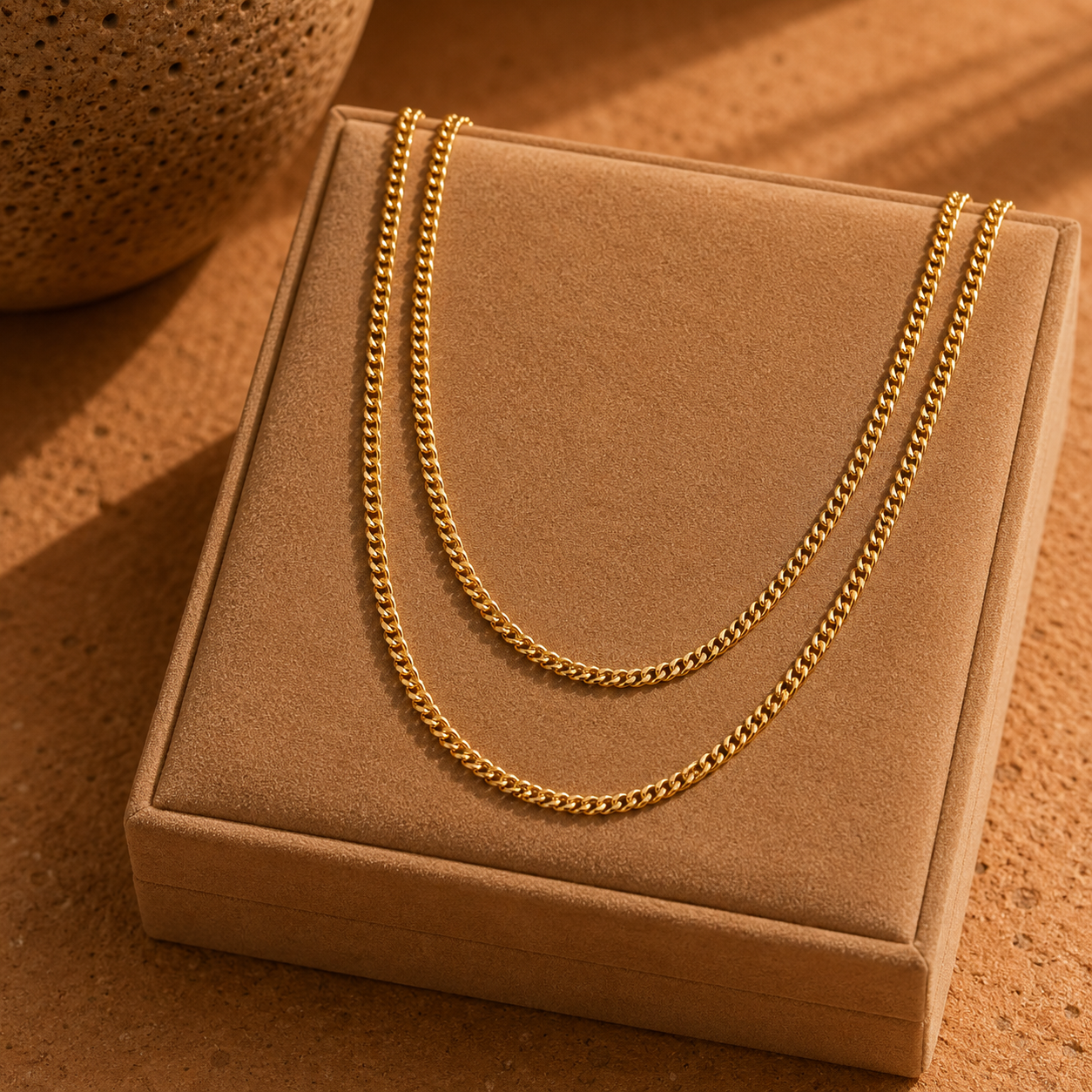 - Cuban Link Chain Stack (3mm)