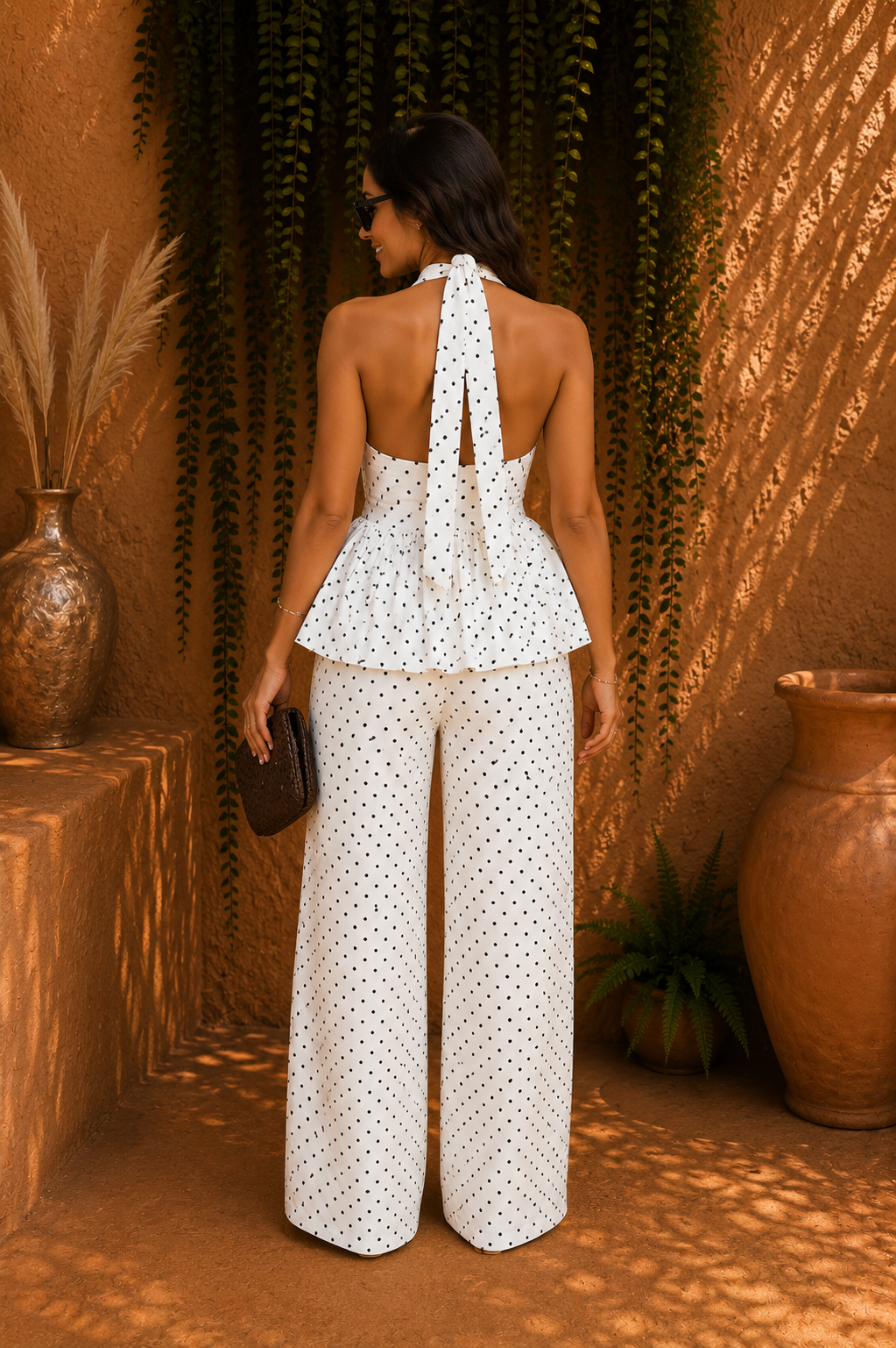 Monroe Polka Dot Two-Piece Set