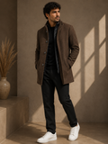 - Men’s Stand Collar Winter Jacket