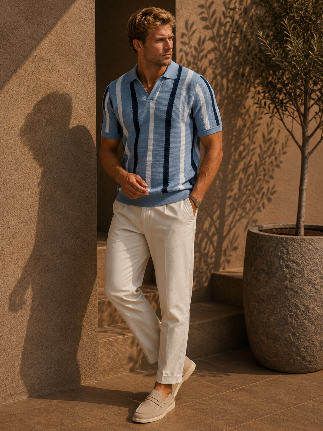 - Riviera Open Collar Polo