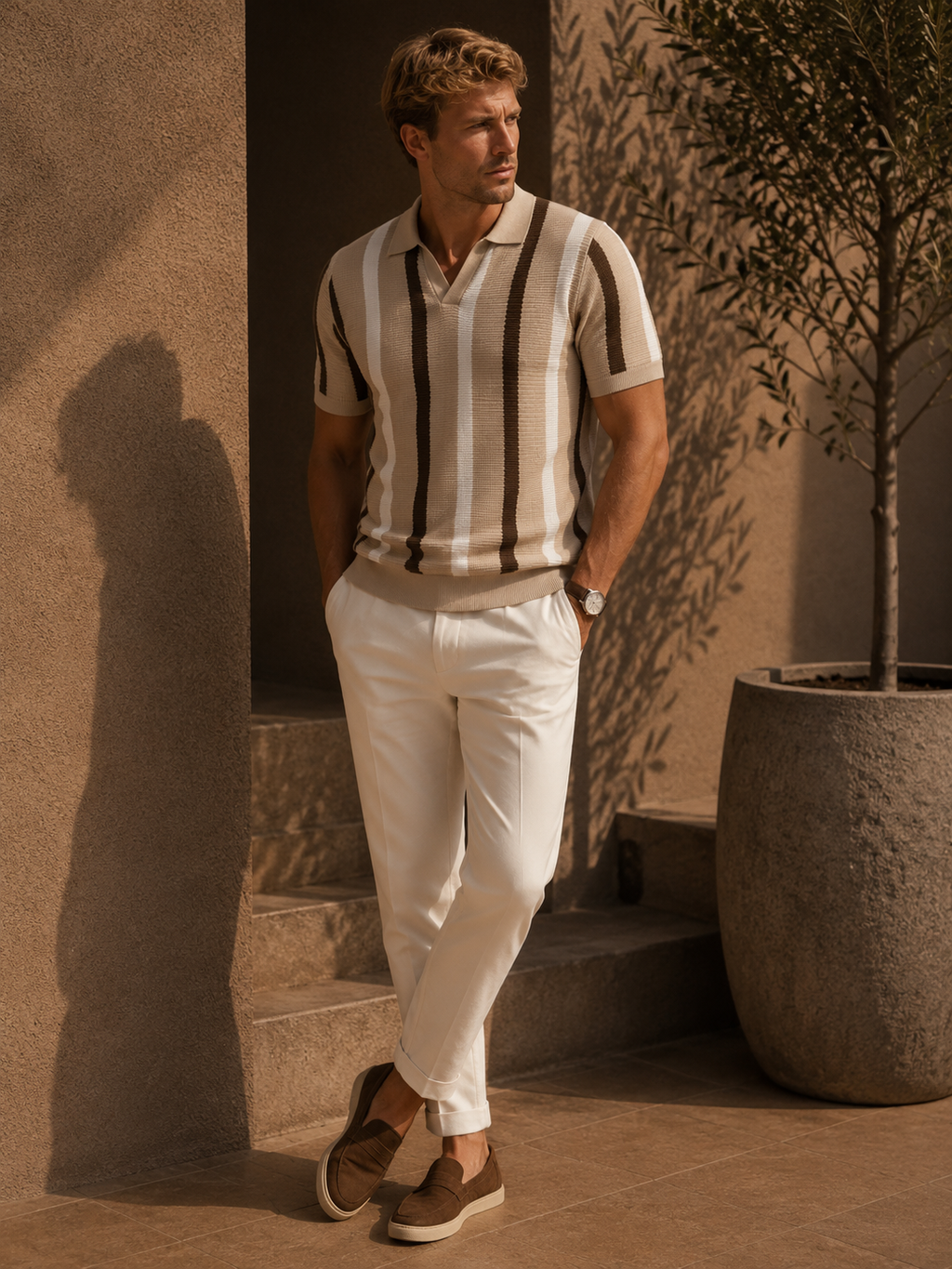 - Riviera Open Collar Polo