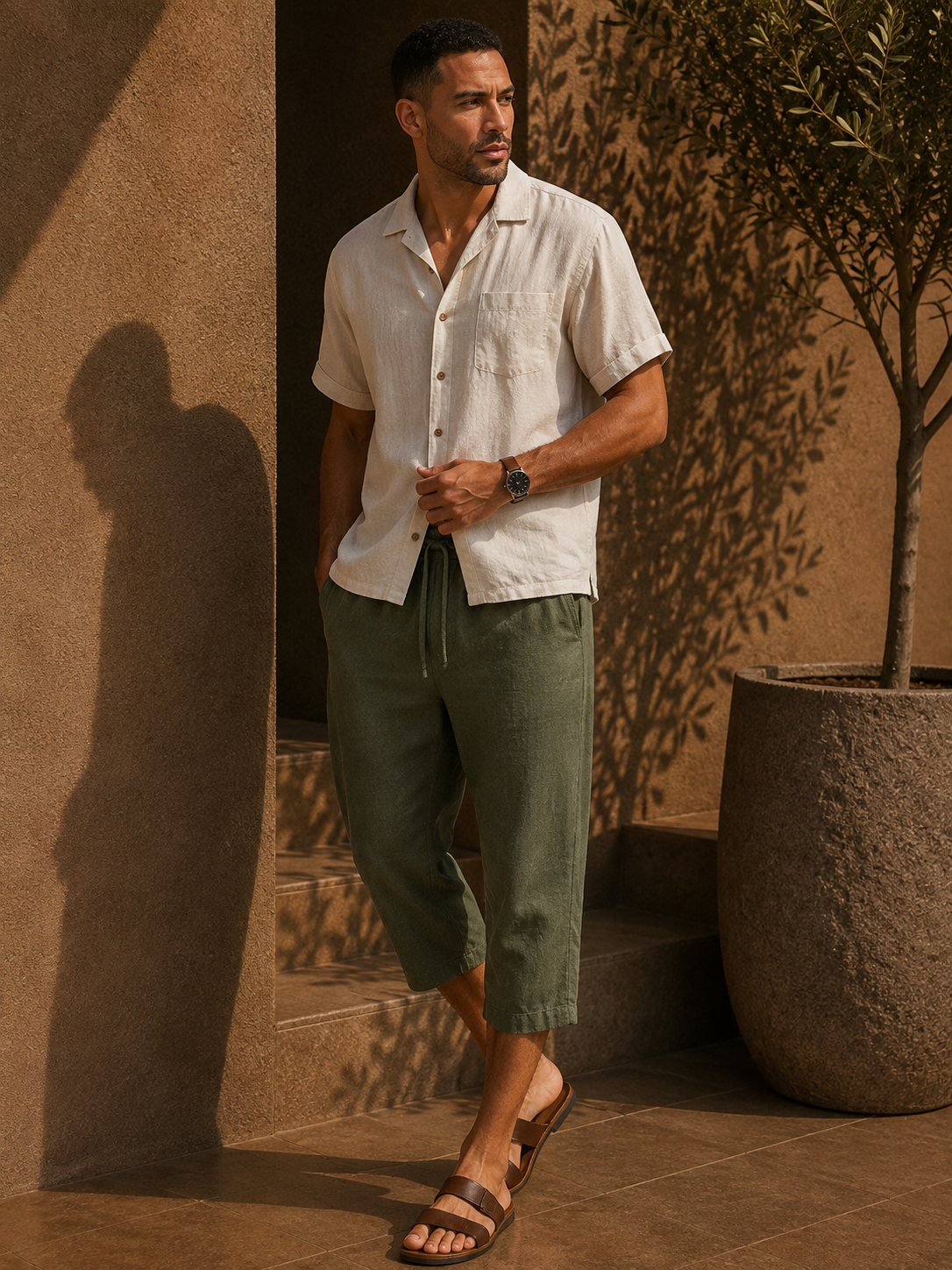 - Coastal Drawstring Linen Pants