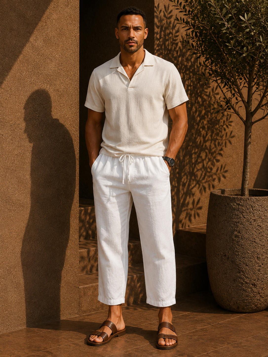 - Coastal Drawstring Linen Pants