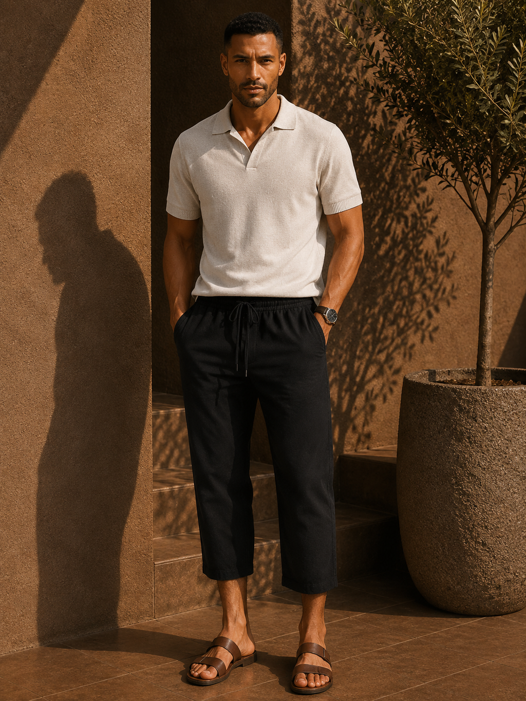 - Coastal Drawstring Linen Pants