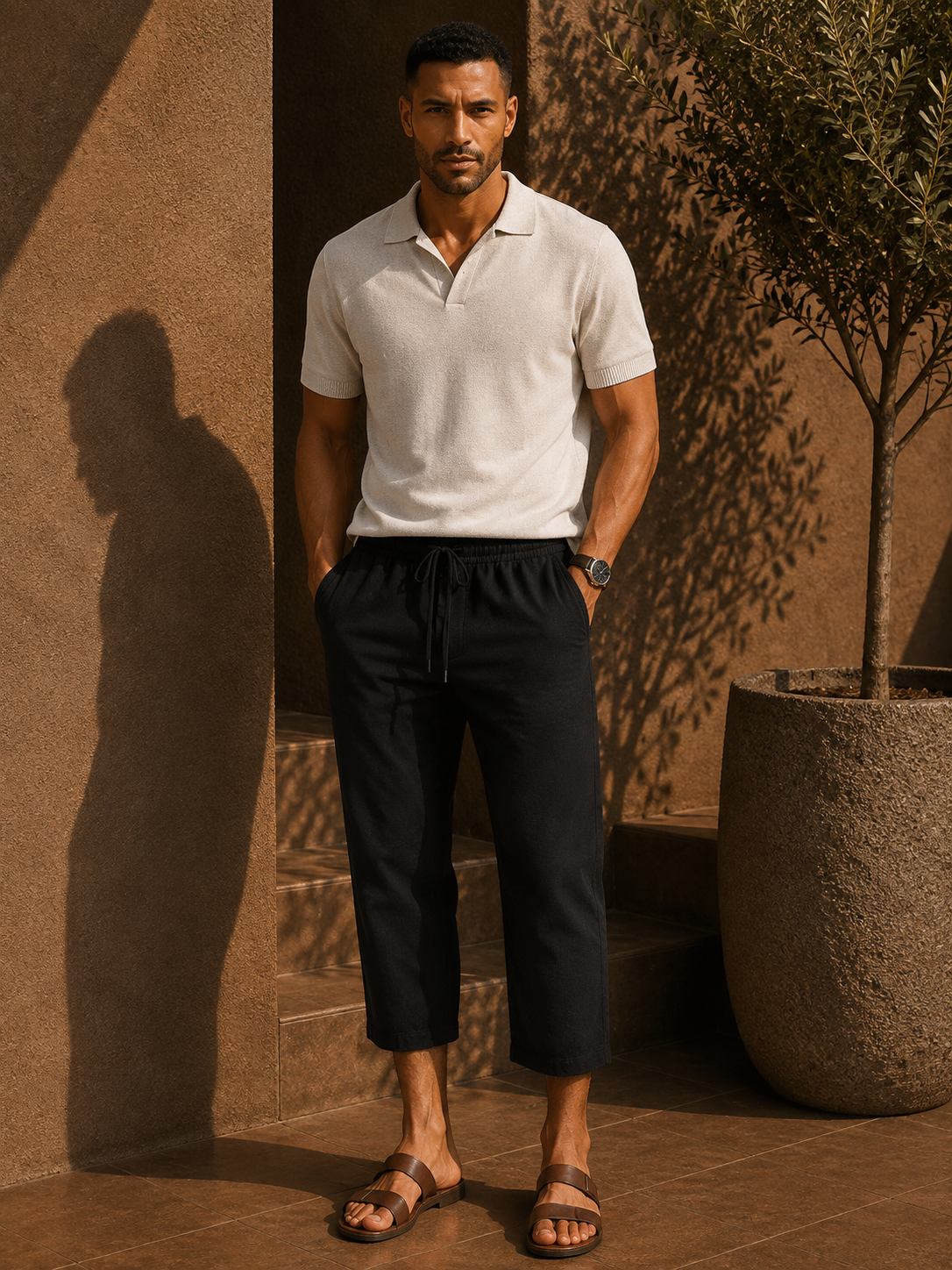 - Coastal Drawstring Linen Pants