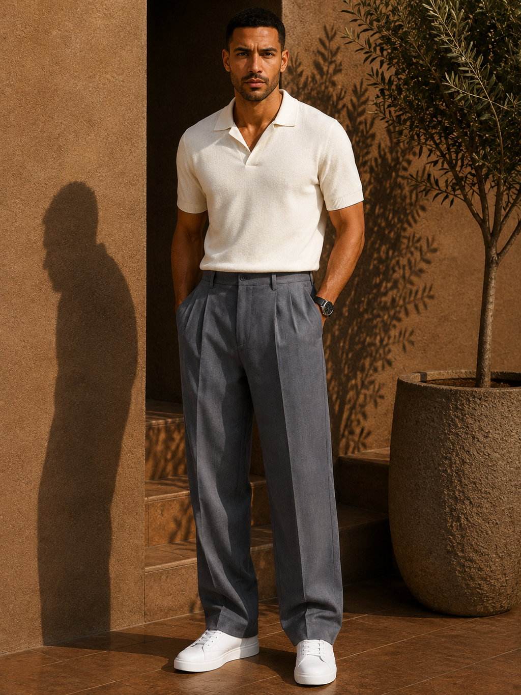 - Tailored Straight Leg Trousers