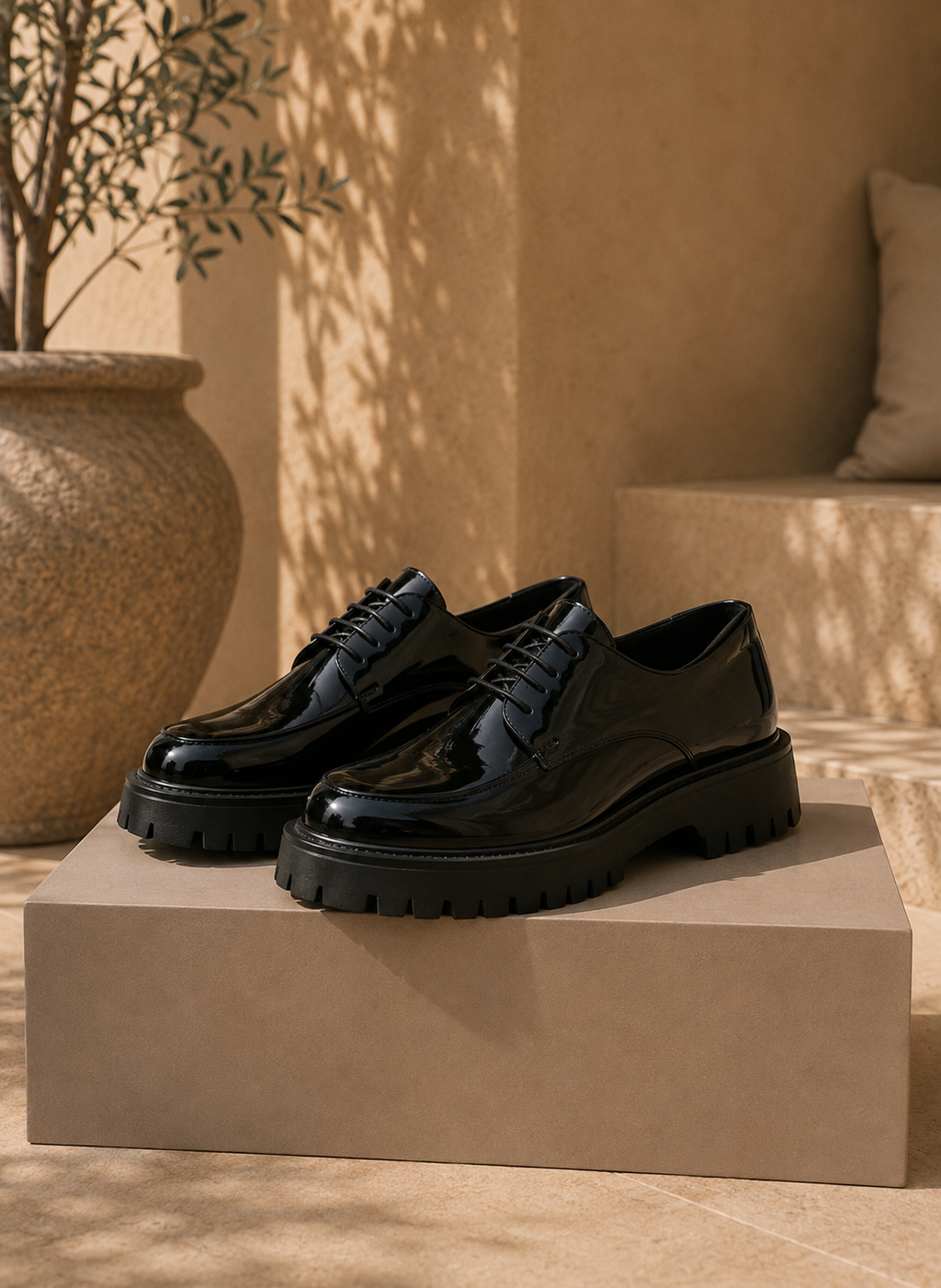 Men’s Platform Leather Loafers – Thick-Sole Slip-On Formal & Business Shoes