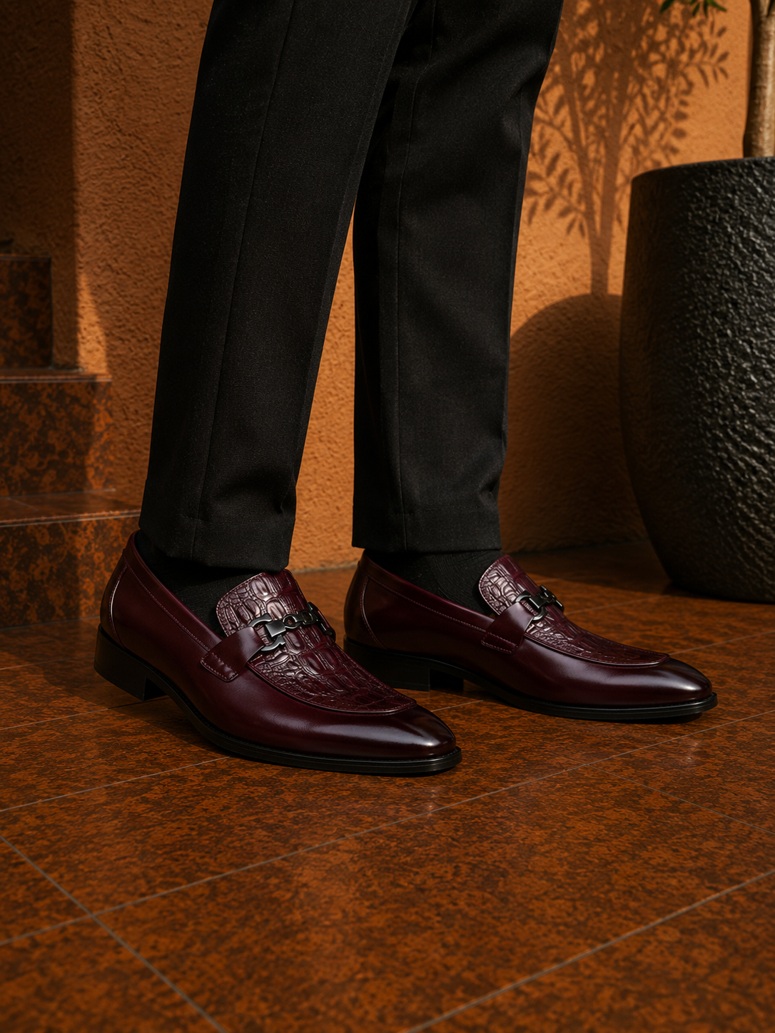 - Milano Croc Leather Loafer
