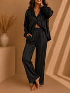 - Midnight Satin Silk Lounge Set