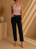 - Milan Knot Halter Top