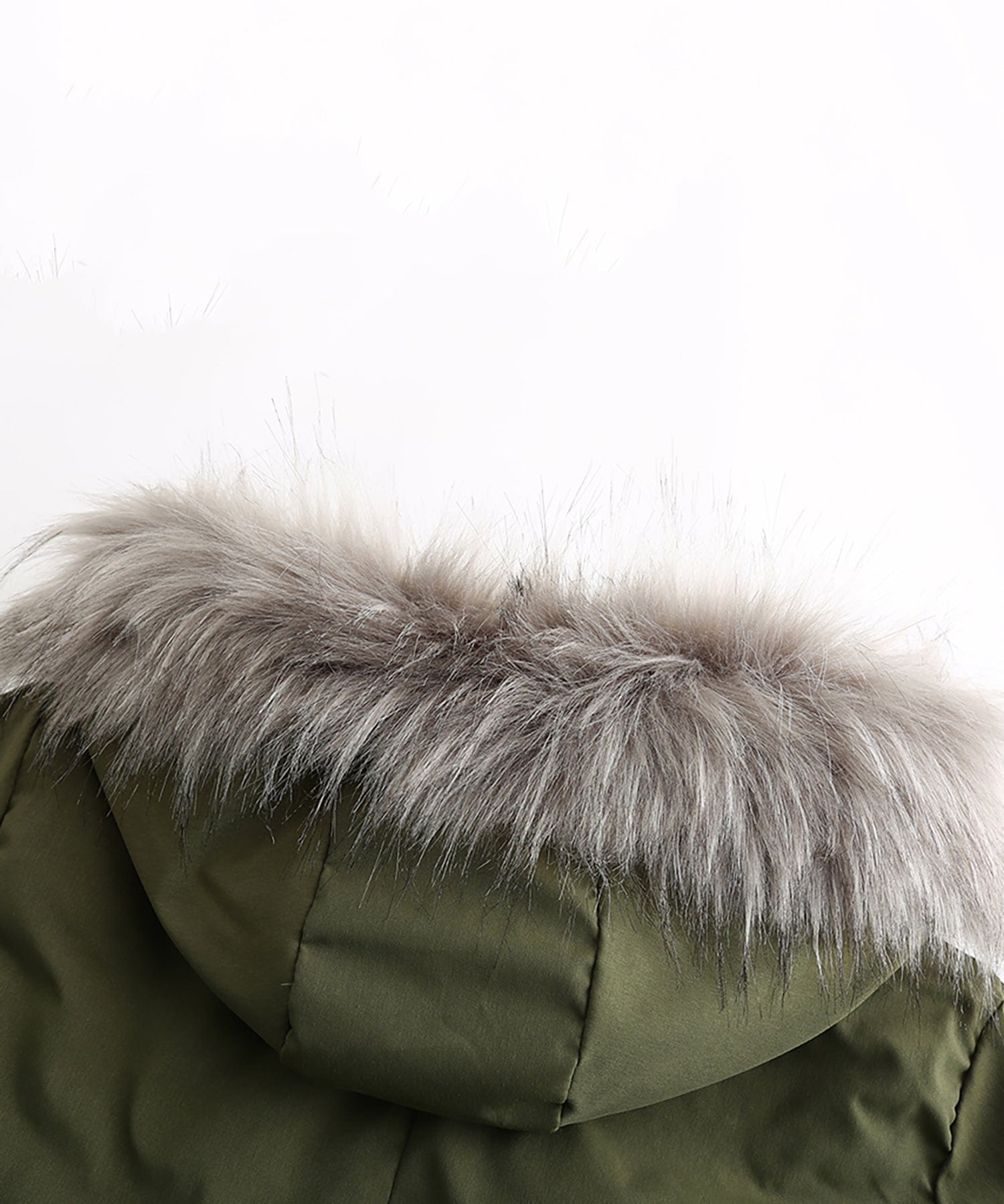 Sherpa-Lined Winter Coat with Faux Fur Hood