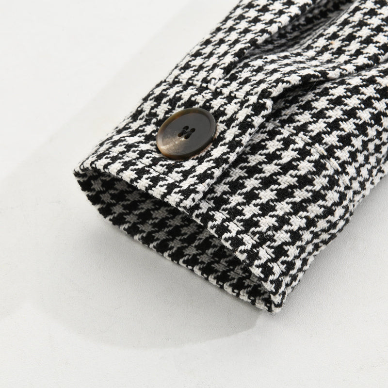- The Albrecht Houndstooth Shirt Jacket